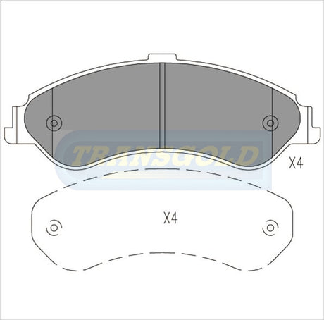 Brake Pads Front Fits Ford Falcon AU TG1375 - Transgold | Universal Auto Spares