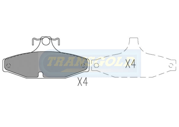 Brake Pads Rear Fits Ford Falcon AU TG1376G - Transgold | Universal Auto Spares