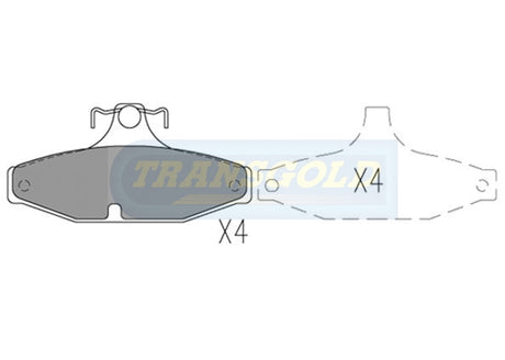 Brake Pads Rear Fits Ford Falcon AU TG1376G - Transgold | Universal Auto Spares