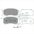 Brake Pads Front Fits Daihatsu Sirion 1.3L Hatch 7/98-On TG1380N - Transgold | Universal Auto Spares