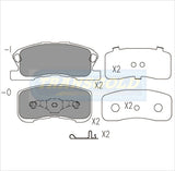 Brake Pads Front Fits Daihatsu Sirion 1.3L Hatch 7/98-On TG1380N - Transgold | Universal Auto Spares