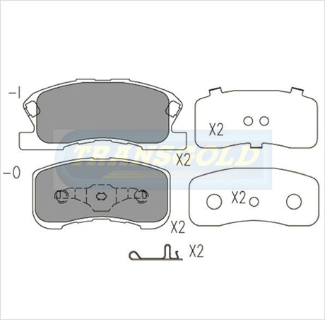 Brake Pads Front Fits Daihatsu Sirion 1.3L Hatch 7/98-On TG1380N - Transgold | Universal Auto Spares