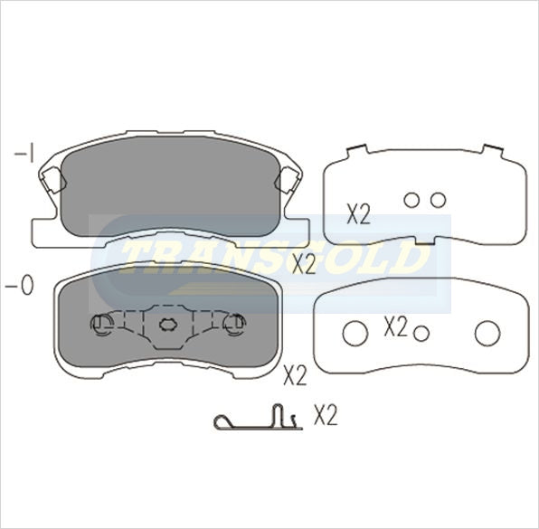 Brake Pads Front Fits Daihatsu Sirion 1.3L Hatch 7/98-On TG1380N - Transgold | Universal Auto Spares