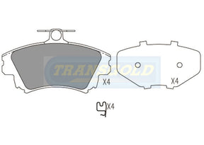 Brake Pads Front Fits Volvo S40 1.8, 2.0 4D Sedan Feb 98 On TG1381 - Transgold | Universal Auto Spares