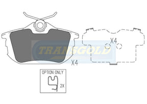 Brake Pads Rear Fits Volvo S40 1.8, 2.0 4D Sedan Feb 98 On TG1382N - Transgold | Universal Auto Spares