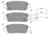 Brake Pads Rear Fits Toyota Avalon July 2000 On TG1384N - Transgold | Universal Auto Spares