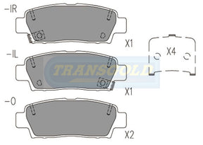 Brake Pads Rear Fits Toyota Avalon July 2000 On TG1384N - Transgold | Universal Auto Spares