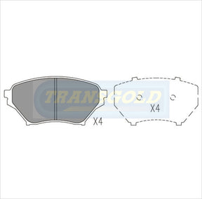 Brake Pads Front Fits Mazda Mx-5 2D 1.8 2001 On TG1386N - Transgold | Universal Auto Spares