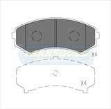 Brake Pads Front Fits Mitsubishi Pajero 2.8, 3.5 Wagon 2000 On TG1388N - Transgold | Universal Auto Spares