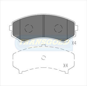 Brake Pads Front Fits Mitsubishi Pajero 2.8, 3.5 Wagon 2000 On TG1388N - Transgold | Universal Auto Spares