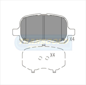 Brake Pads Front Fits Corolla Ae111, Ae115 1999 On TG1392N - Transgold | Universal Auto Spares