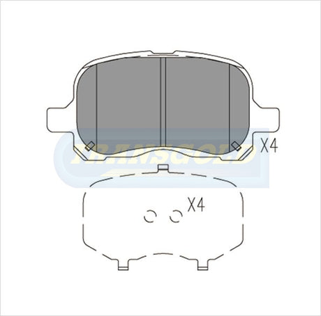 Brake Pads Front Fits Corolla Ae111, Ae115 1999 On TG1392N - Transgold | Universal Auto Spares