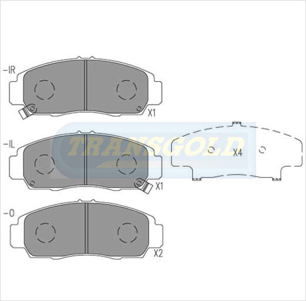 Brake Pads Front Fits Honda Acura Tl (USA) 1999 On TG1393N - Transgold | Universal Auto Spares
