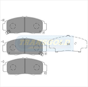 Brake Pads Front Fits Honda Acura Tl (USA) 1999 On TG1393N - Transgold | Universal Auto Spares