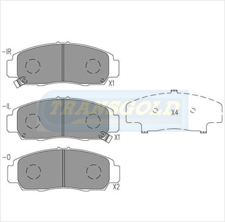 Brake Pads Front Fits Honda Acura Tl (USA) 1999 On TG1393N - Transgold | Universal Auto Spares