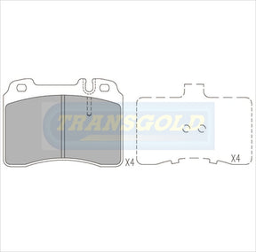 Brake Pads Front Fits Mercedes Benz E320,sclass,e420,e300,e280 TG13394N - Transgold | Universal Auto Spares