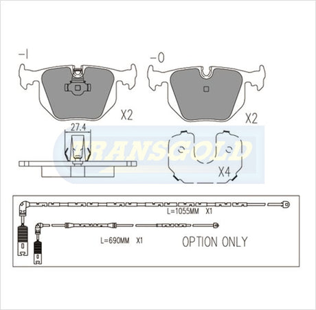 Brake Pads Rear Fits BMW 330I E46 2000-On, 740il E38 95-99,750il E38 96-On TG1397N - Transgold | Universal Auto Spares