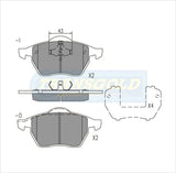 Brake Pads Front Fits Audi Tt 1.8 1999 0N TG1401N - Transgold | Universal Auto Spares
