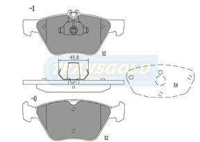 Brake Pads Front Fits Mercedes E320,E420 1997-on,clk320,clk430 1998 On TG1403N - Transgold | Universal Auto Spares