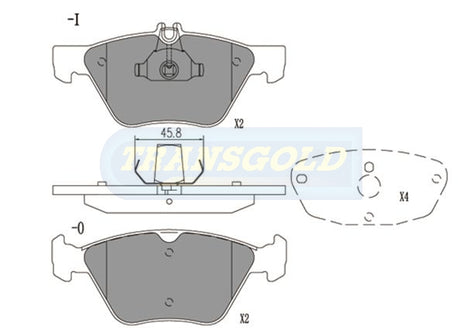 Brake Pads Front Fits Mercedes E320,E420 1997-on,clk320,clk430 1998 On TG1403N - Transgold | Universal Auto Spares