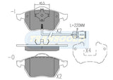 Brake Pads Front Fits Audi A4 1.8 '96-99, Holden Astra With Abs 1998 On TG1404N - Transgold | Universal Auto Spares