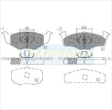 Brake Pads Front Fits Volkswagen Golf 1.8, 1.9 '96-98 TG1407N - Transgold | Universal Auto Spares