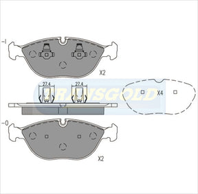 Brake Pads Front Fits Mercedes Benz E430,E320,E280, Audi Rs4, BMW Z8, 7 Series TG1408N - Transgold | Universal Auto Spares