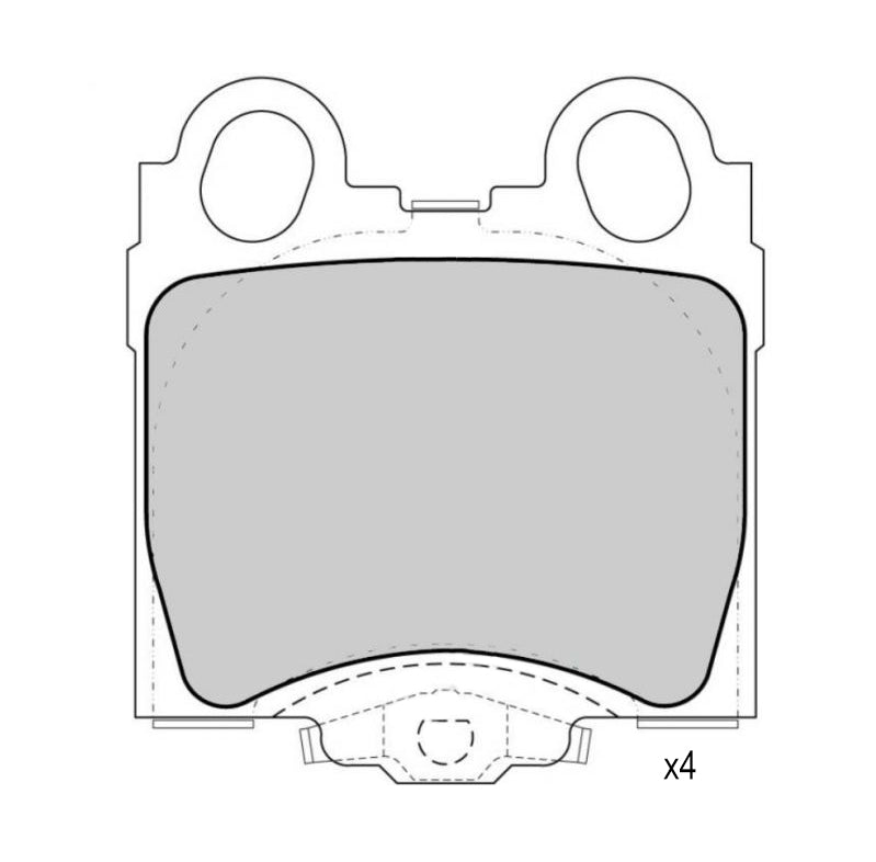 Brake Pads Rear Fits Lexus Gs300 1993 - On, Gs400 1998 On TG1416N - Transgold | Universal Auto Spares