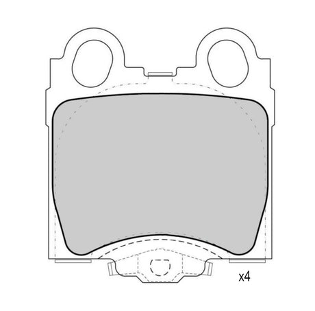 Brake Pads Rear Fits Lexus Gs300 1993 - On, Gs400 1998 On TG1416N - Transgold | Universal Auto Spares