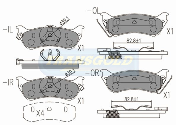 Brake Pads Rear Fits Mercedes Ml320 Sep 98 On, Ml430 Mar 99-01 TG1417N - Transgold | Universal Auto Spares
