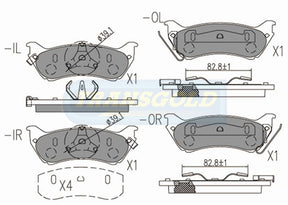 Brake Pads Rear Fits Mercedes Ml320 Sep 98 On, Ml430 Mar 99-01 TG1417N - Transgold | Universal Auto Spares