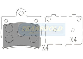 Brake Pads Rear Fits Mercedes C-Class 93 On TG1418N - Transgold | Universal Auto Spares