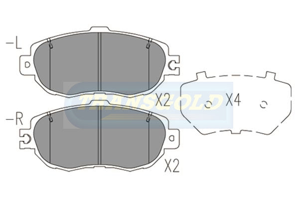 Brake Pads Front Fits Lexus Ls400 1993 On TG1419N - Transgold | Universal Auto Spares