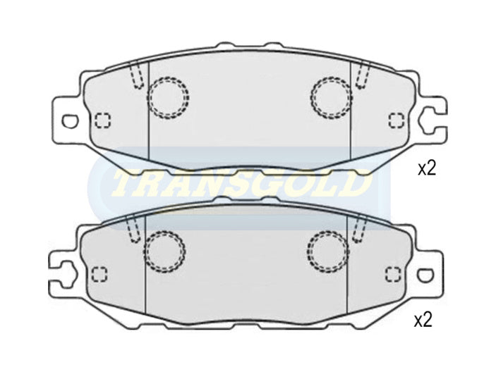 Brake Pads Rear Fits Lexus Ls400 1993 On TG1420N - Transgold | Universal Auto Spares