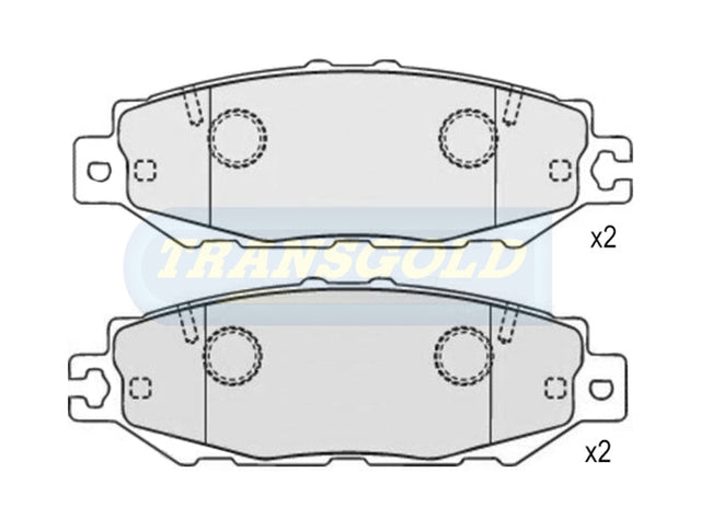 Brake Pads Rear Fits Lexus Ls400 1993 On TG1420N - Transgold | Universal Auto Spares
