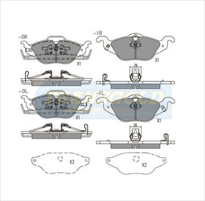Brake Pads Front Fits Holden Astra Ts Cd 5D 1.8 Sep 1998 On TG1424N - Transgold | Universal Auto Spares
