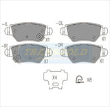 Brake Pads Rear Fits Holden Astra Ts Cd 5D 1.8 Sep 1998 On TG1425N - Transgold | Universal Auto Spares