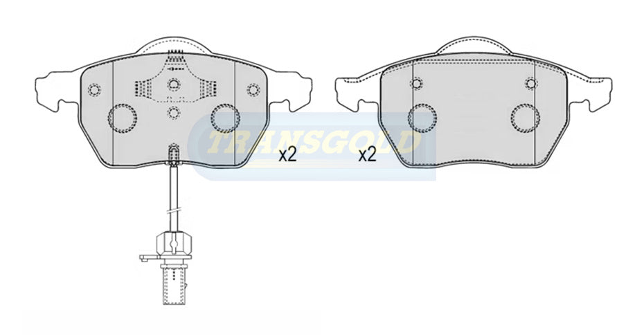 Brake Pads Front Fits Audi A4 2.4,2.8 2001 On, A6 2.4,2.8 2001 On TG1427N - Transgold | Universal Auto Spares