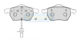 Brake Pads Front Fits Audi A4 2.4,2.8 2001 On, A6 2.4,2.8 2001 On TG1427N - Transgold | Universal Auto Spares