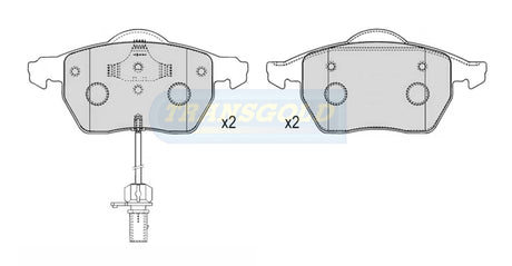 Brake Pads Front Fits Audi A4 2.4,2.8 2001 On, A6 2.4,2.8 2001 On TG1427N - Transgold | Universal Auto Spares