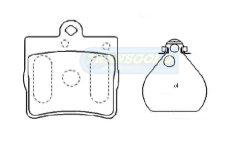 Brake Pads Front Fits Mercedes E240,suk200, 97-04 TG1428N - Transgold | Universal Auto Spares