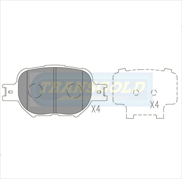Brake Pads Front Fits Toyota Celica, Corolla Zzt231R Sx 2D 1.8 Nov 99 On TG1431N - Transgold | Universal Auto Spares