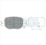 Brake Pads Front Fits Toyota Celica, Corolla Zzt231R Sx 2D 1.8 Nov 99 On TG1431N - Transgold | Universal Auto Spares