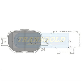 Brake Pads Front Fits Toyota Celica, Corolla Zzt231R Sx 2D 1.8 Nov 99 On TG1431N - Transgold | Universal Auto Spares