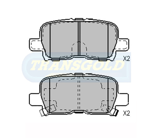 Brake Pads Rear Fits Honda Mdx 2001 On TG1440N - Transgold | Universal Auto Spares