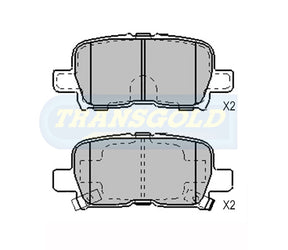 Brake Pads Rear Fits Honda Mdx 2001 On TG1440N - Transgold | Universal Auto Spares