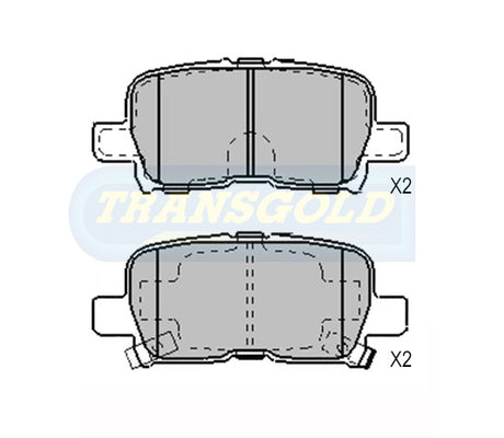 Brake Pads Rear Fits Honda Mdx 2001 On TG1440N - Transgold | Universal Auto Spares