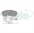 Brake Pads Front Fits Mitsubishi Outlander, Galant Ea3W,Ec3W (USA) 2001 On TG1441N - Transgold | Universal Auto Spares