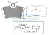 Brake Pads Rear Fits Volkswagen 3D 2.0 Hatchback Beetle Jan2000 On, Volkswagen Bora 2.0,2.3 Sedan2000 On TG1449N - Transgold | Universal Auto Spares