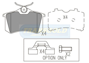 Brake Pads Rear Fits Volkswagen 3D 2.0 Hatchback Beetle Jan2000 On, Volkswagen Bora 2.0,2.3 Sedan2000 On TG1449N - Transgold | Universal Auto Spares